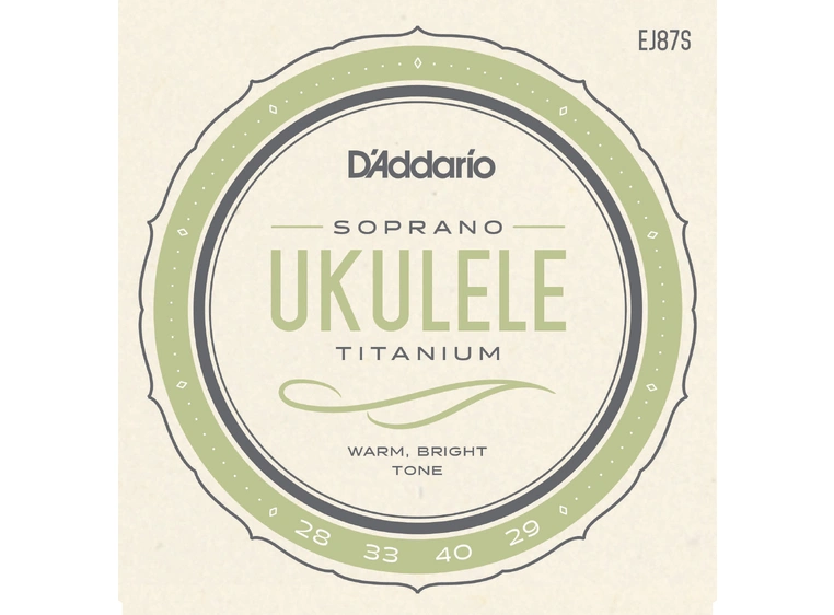 D'addario EJ87S Ukulele strenger (SopranTitanium) 